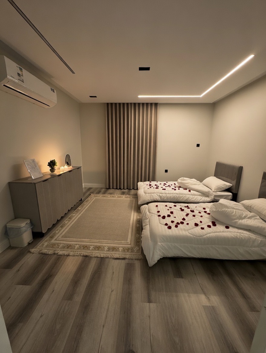 شقه فندقيه جديده غرفتين وصاله ايجار يومي